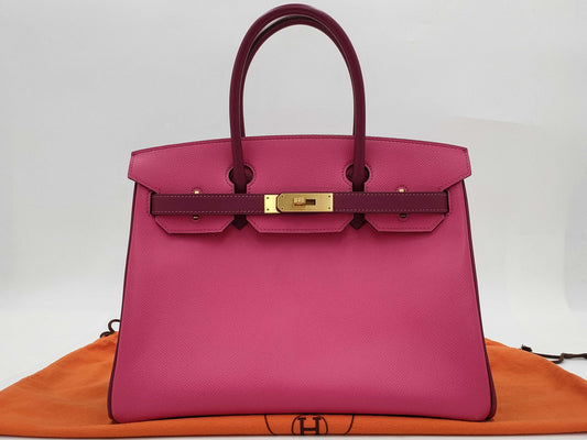 HERMES Birkin 30 Personal Order Epson Pink □R Handbag