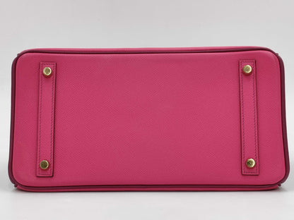 HERMES Birkin 30 Personal Order Epson Pink □R Handbag