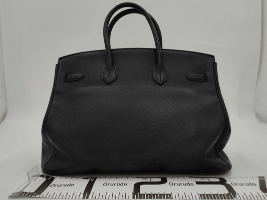 HERMES Birkin 35 Epsom Black F Handbag