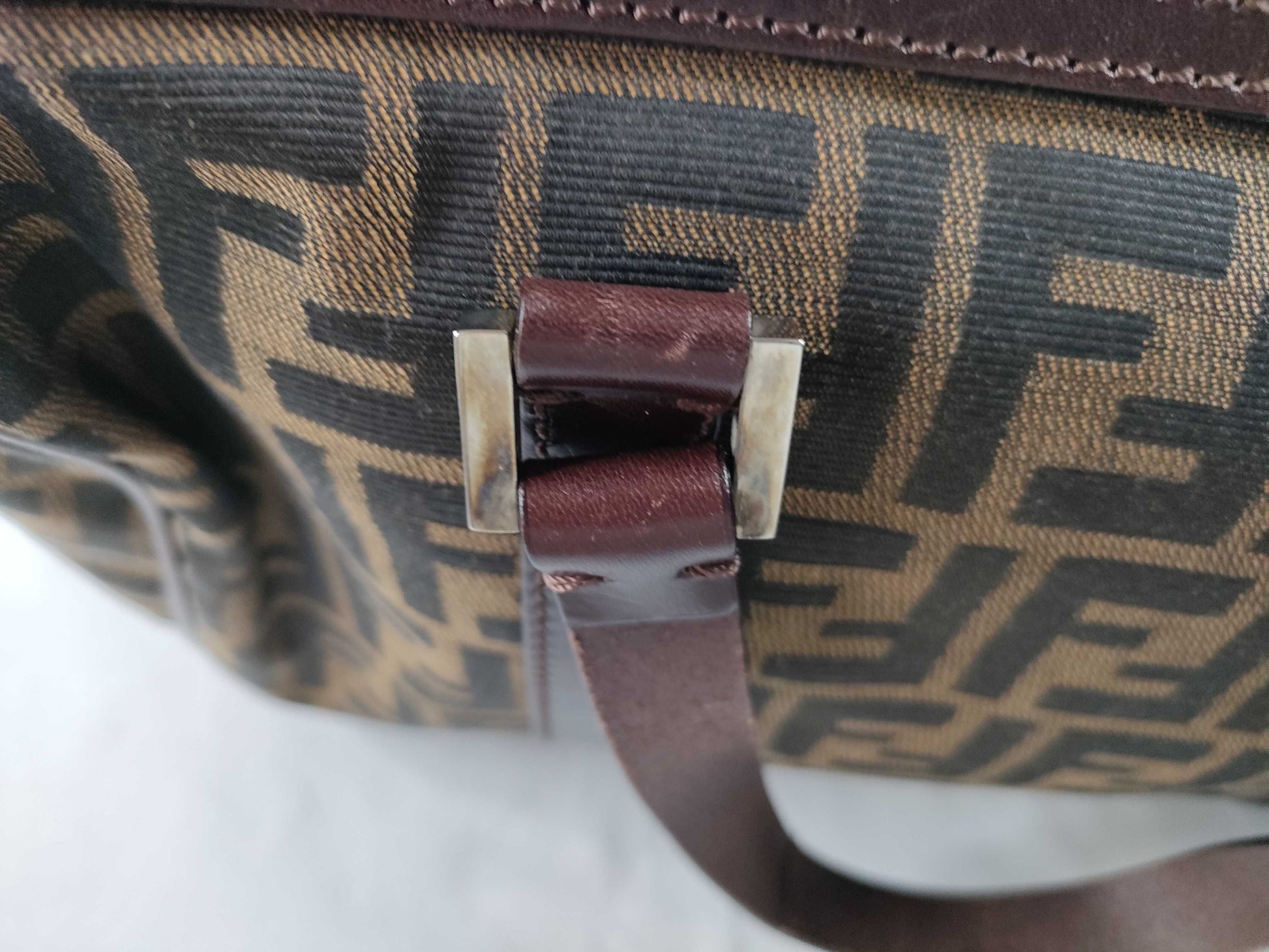 FENDI Zucca pattern mini Boston bag handbag