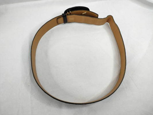 HERMES Niloticus Belt with Horse Harness Motif, Black, 〇G Belt
