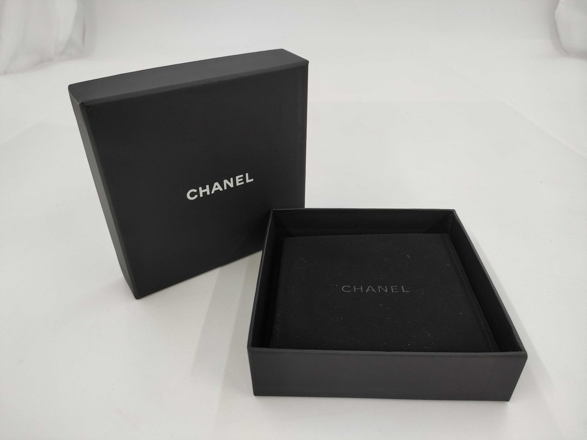 CHANEL Coco Mark Rhinestone Bangle Silver A22A Bracelet/Bangle