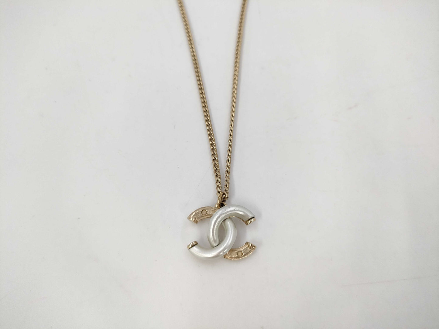 CHANEL Coco Mark Necklace Gold A17 P Necklace