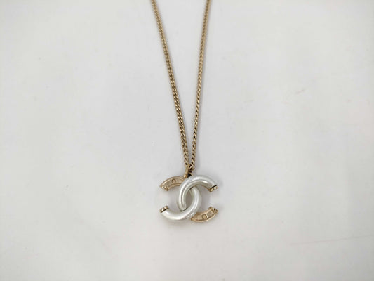 CHANEL Coco Mark Necklace Gold A17 P Necklace