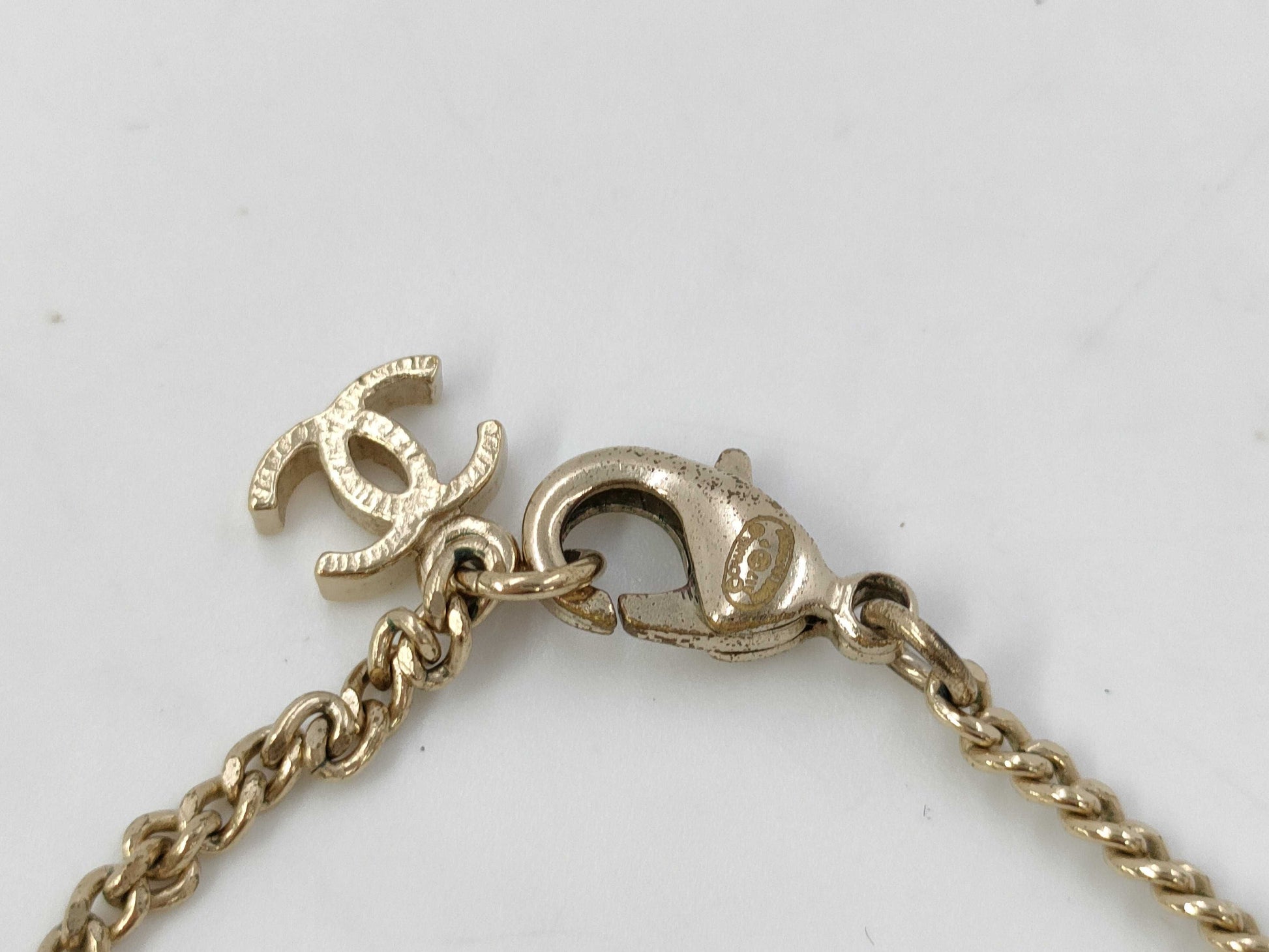 CHANEL Coco Mark Necklace Gold A17 P Necklace