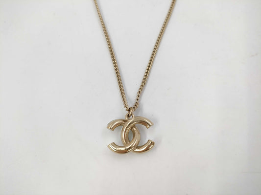 CHANEL Coco Mark Necklace Gold A17 P Necklace