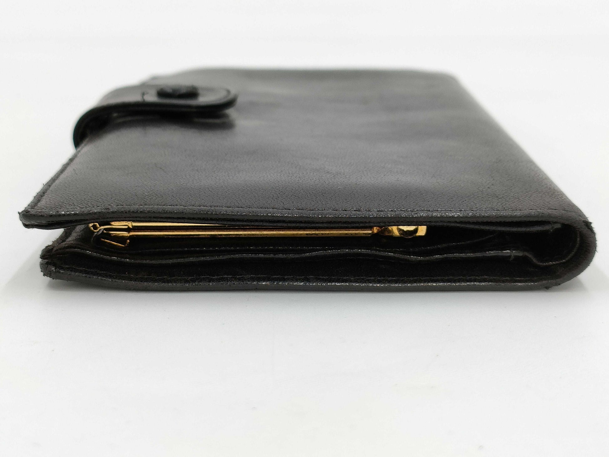 CHANEL Coco Mark Double Flap Long Wallet Black