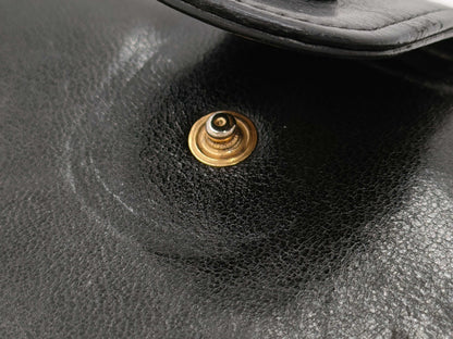 CHANEL Coco Mark Double Flap Long Wallet Black