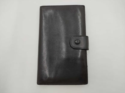 CHANEL Coco Mark Double Flap Long Wallet Black