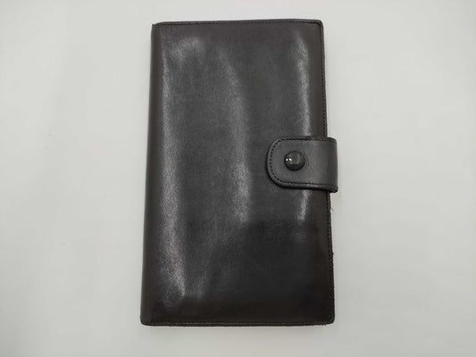 CHANEL Coco Mark Double Flap Long Wallet Black