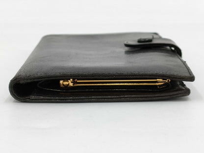 CHANEL Coco Mark Double Flap Long Wallet Black