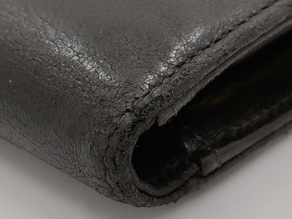 CHANEL Coco Mark Double Flap Long Wallet Black