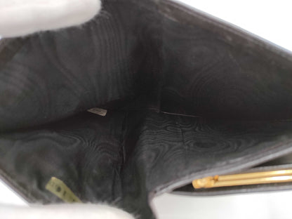 CHANEL Coco Mark Double Flap Long Wallet Black
