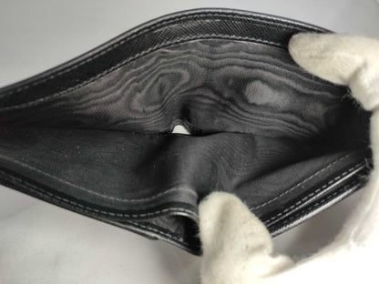 PRADA Saffiano Bi-fold Compact Wallet, Black