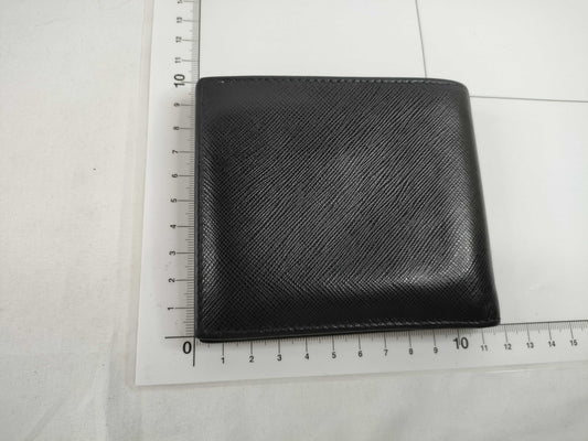 PRADA Saffiano Bi-fold Compact Wallet, Black