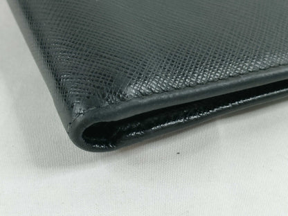 PRADA Saffiano Bi-fold Compact Wallet, Black
