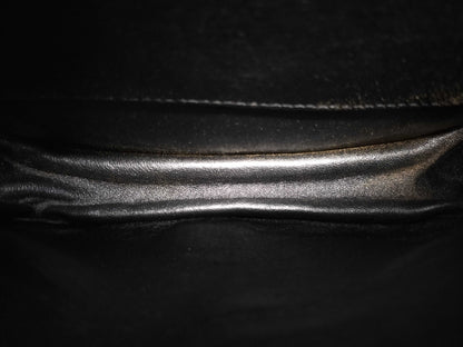 CELINE Suede Macadam Rhinestone Chain Shoulder Bag