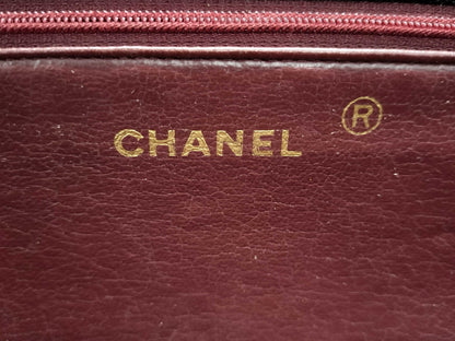 CHANEL Cotton Push Lock Black Shoulder Bag