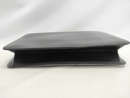 CHANEL Calfskin Push Lock Black Shoulder Bag