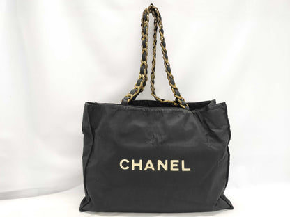CHANEL Big Coco Mark Chain Black Tote Bag