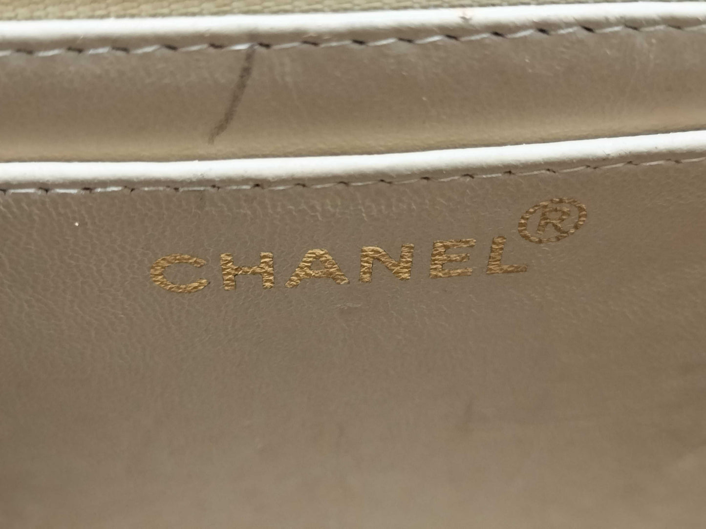 CHANEL Wild Stitch Beige Shoulder Bag