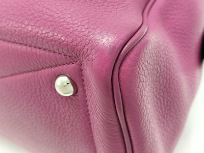 HERMES Victoria Purple Boston Bag