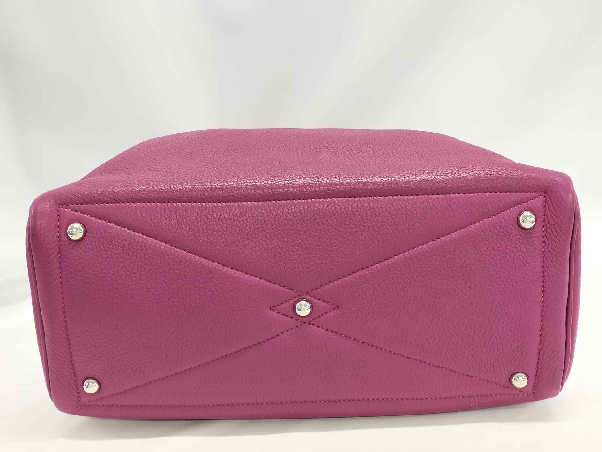 HERMES Victoria Purple Boston Bag