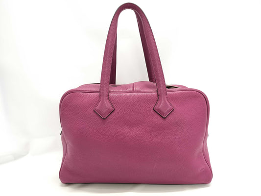 HERMES Victoria Purple Boston Bag