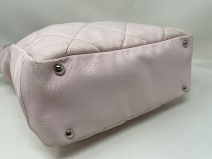 CHANEL Paris-Biarritz Matelasse Tote Bag, Pink, with Sticker Card