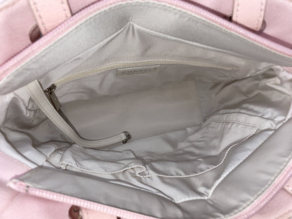 CHANEL Paris-Biarritz Matelasse Tote Bag, Pink, with Sticker Card