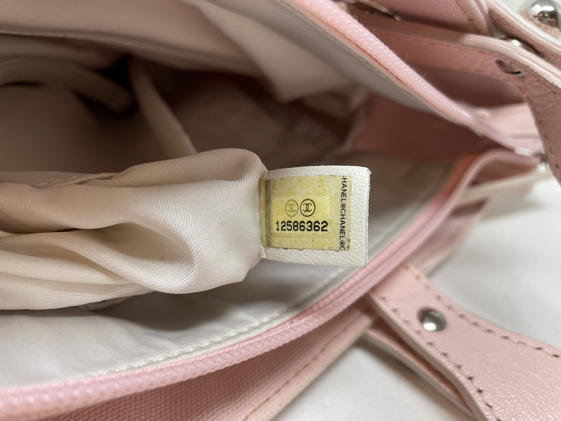 CHANEL Paris-Biarritz Matelasse Tote Bag, Pink, with Sticker Card