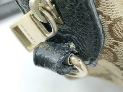 GUCCI GG Canvas Boston Bag with GG Pattern