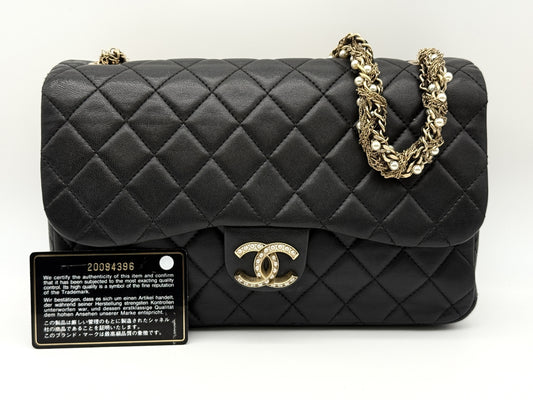 CHANEL Matelasse Chain Shoulder Bag, Lambskin, Westminster, 20s, with Warranty Seal, W24.5cm