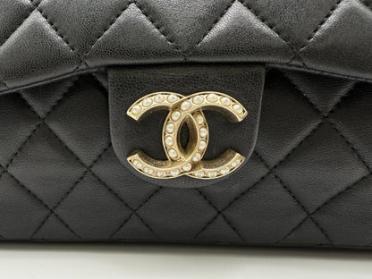 CHANEL Matelasse Chain Shoulder Bag, Lambskin, Westminster, 20s, with Warranty Seal, W24.5cm