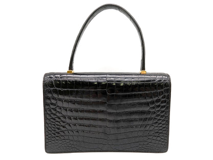 HERMES Crocodile Piano Polosus Handbag with V Stamp