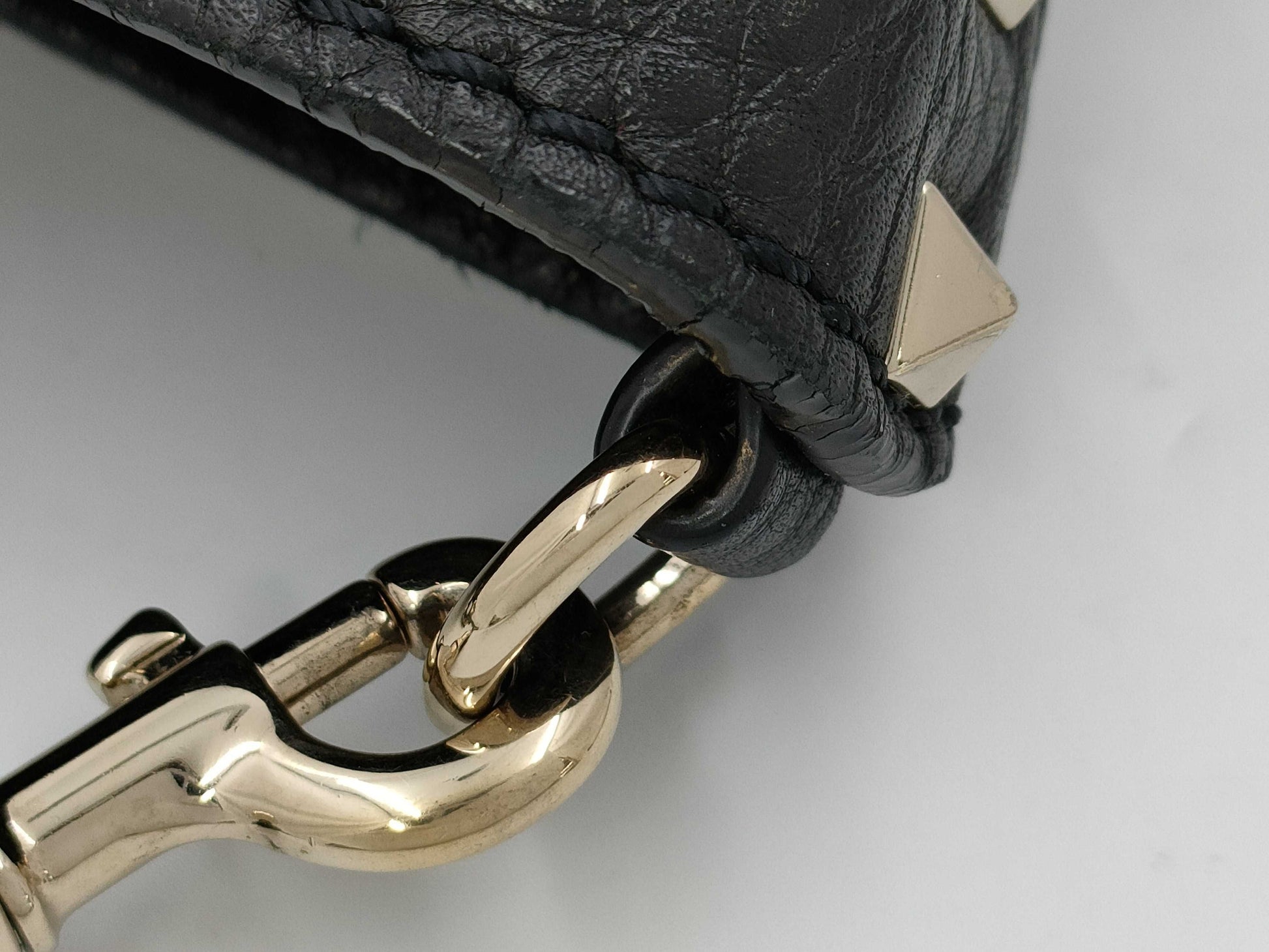 Valentino Garavani VALENTINO Garavani Rock Studs Leather Mini 2way bag Black bag