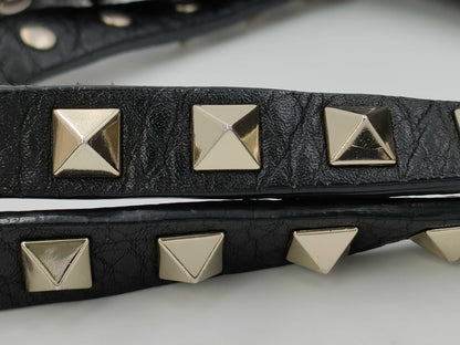 Valentino Garavani VALENTINO Garavani Rock Studs Leather Mini 2way bag Black bag