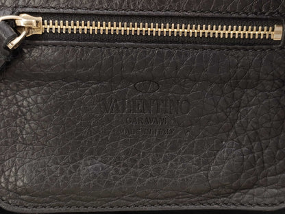Valentino Garavani VALENTINO Garavani Rock Studs Leather Mini 2way bag Black bag