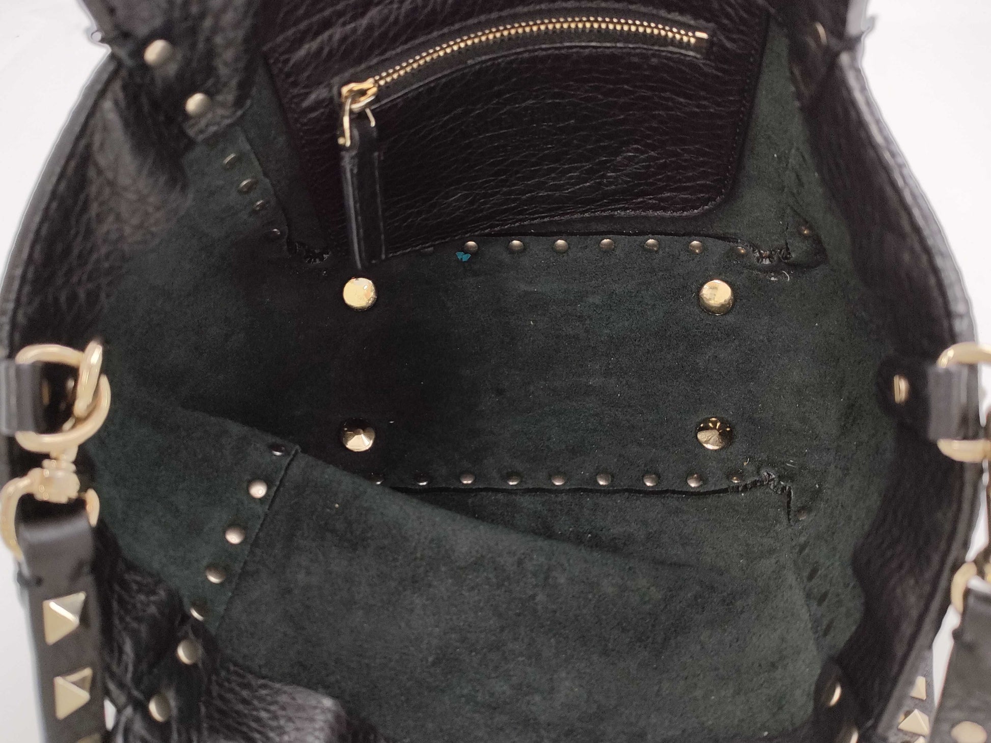 Valentino Garavani VALENTINO Garavani Rock Studs Leather Mini 2way bag Black bag