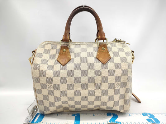 LOUIS VUITTON LV Damier Azur Speedy Bandouliere 25 Handbag