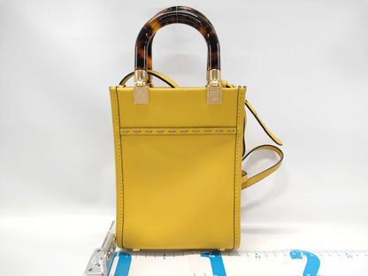 FENDI Sunshine Shopper Small 2-Way Bag Yellow Handbag