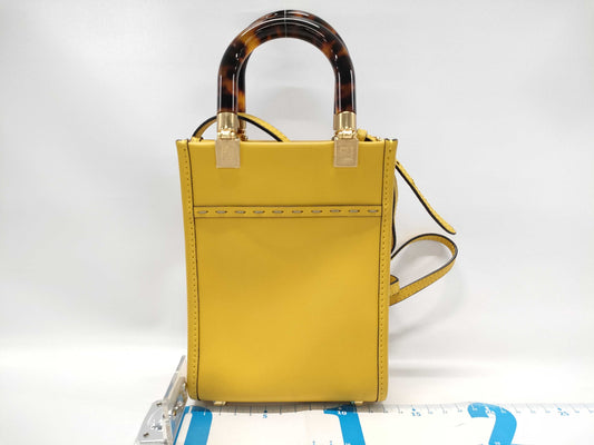FENDI Sunshine Shopper Small 2-Way Bag Yellow Handbag