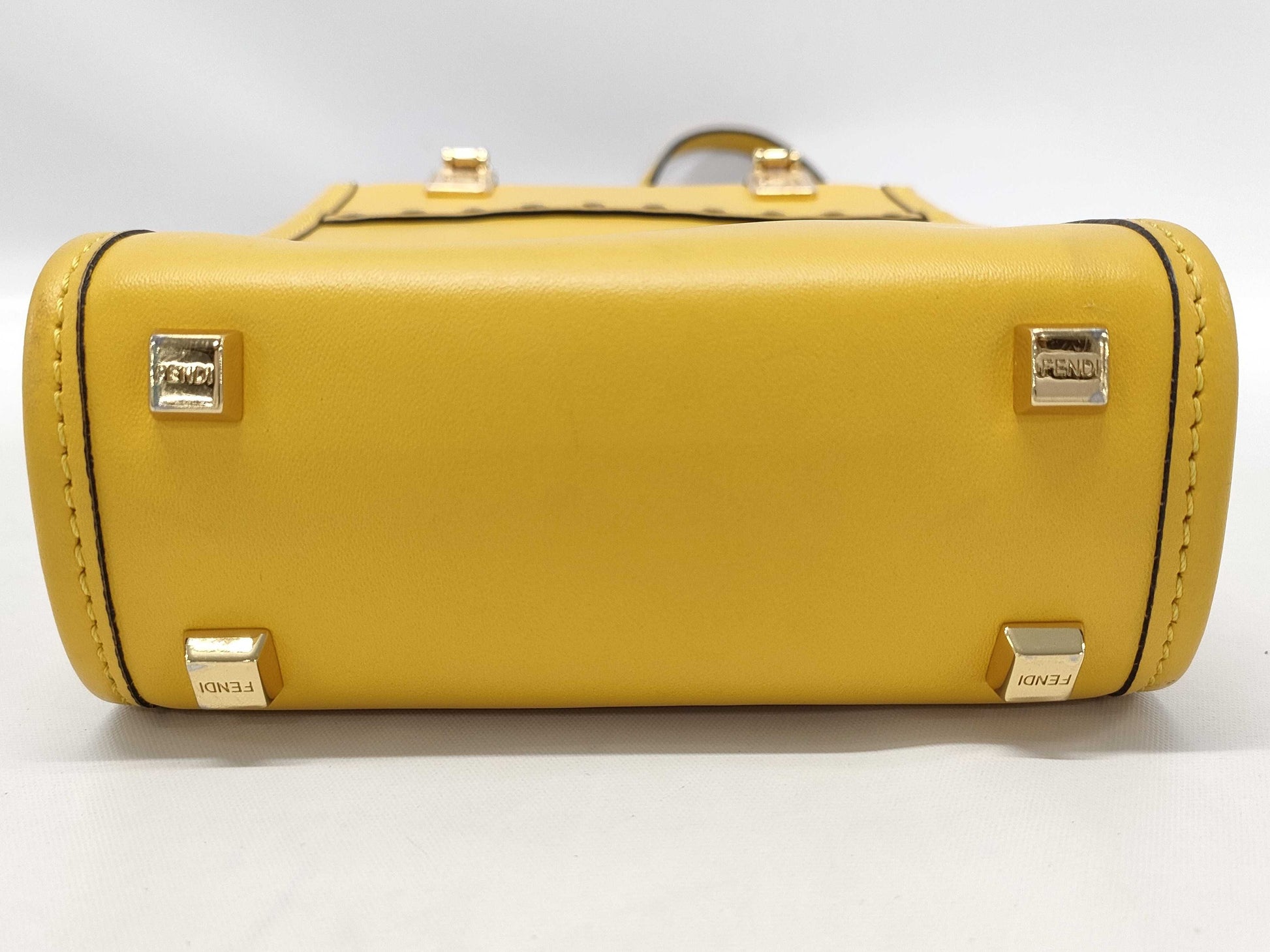 FENDI Sunshine Shopper Small 2-Way Bag Yellow Handbag