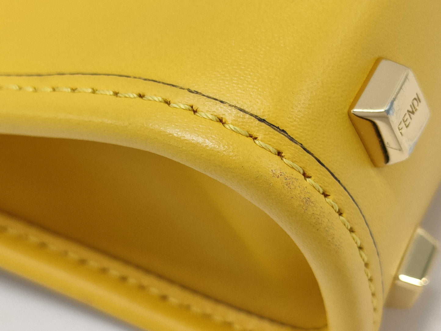FENDI Sunshine Shopper Small 2-Way Bag Yellow Handbag