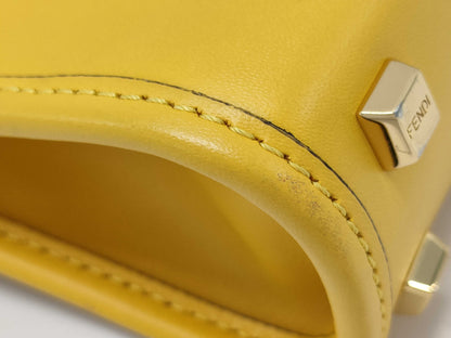FENDI Sunshine Shopper Small 2-Way Bag Yellow Handbag
