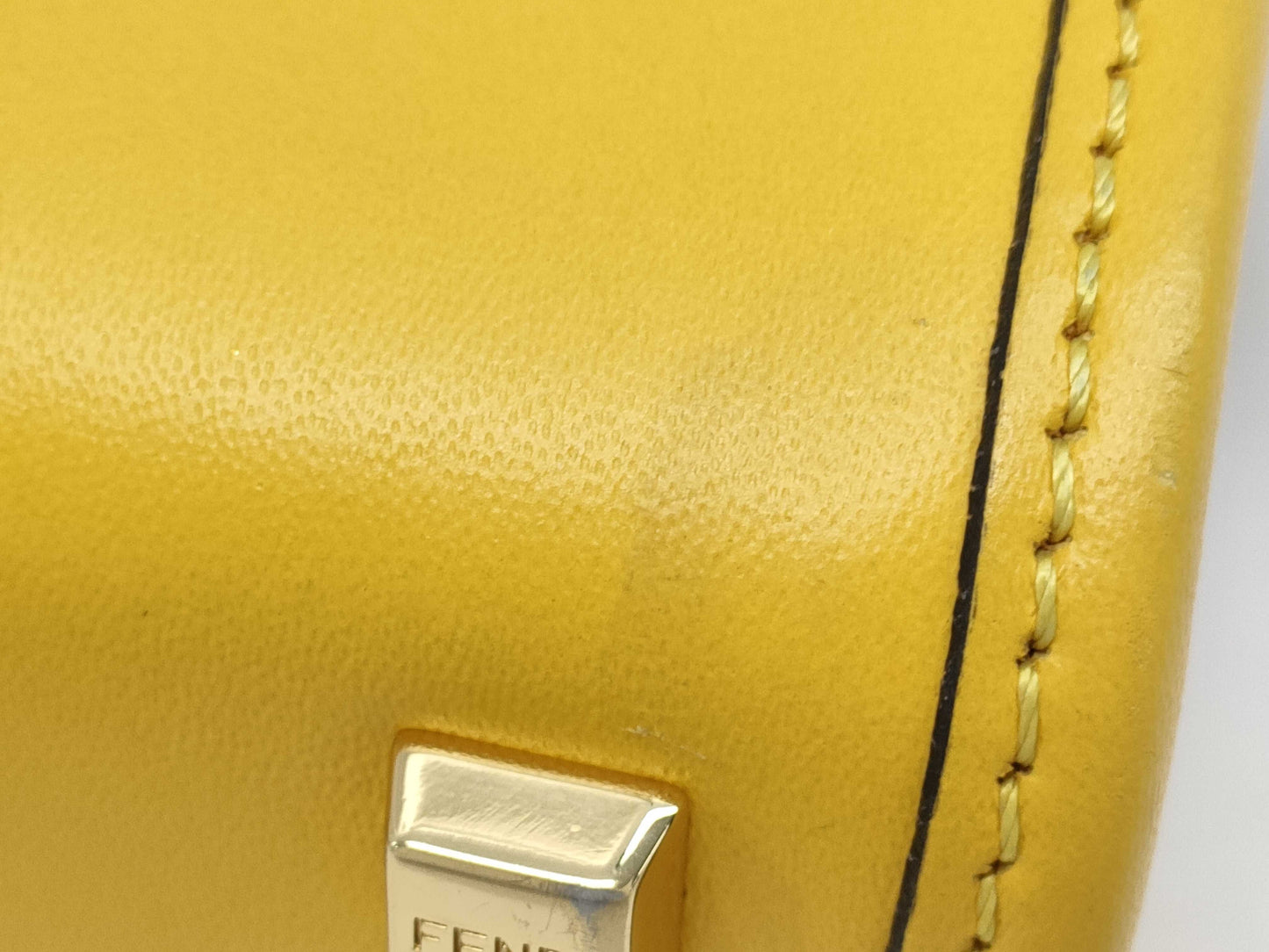 FENDI Sunshine Shopper Small 2-Way Bag Yellow Handbag