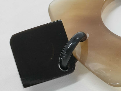 HERMES Buffalo Horn Earrings