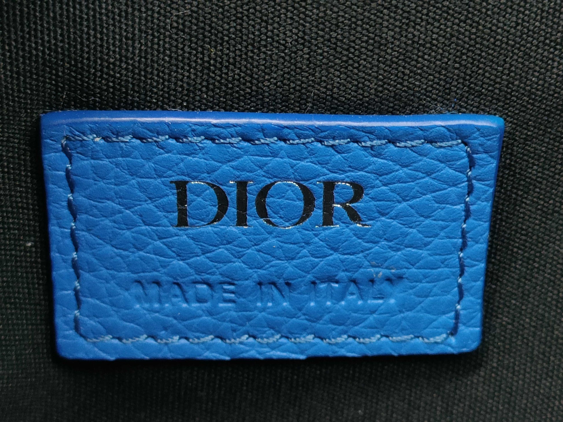 Dior Saddle Bag Leather Shoulder Bag Blue