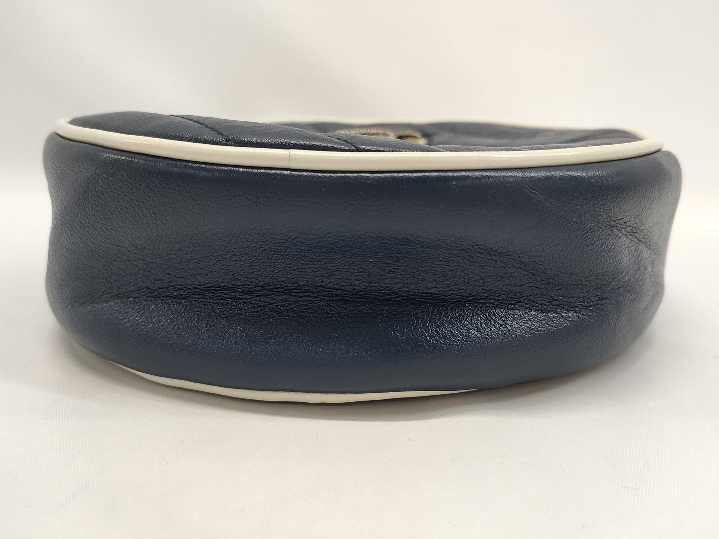 GUCCI GG Marmont Round Shoulder Bag, Navy