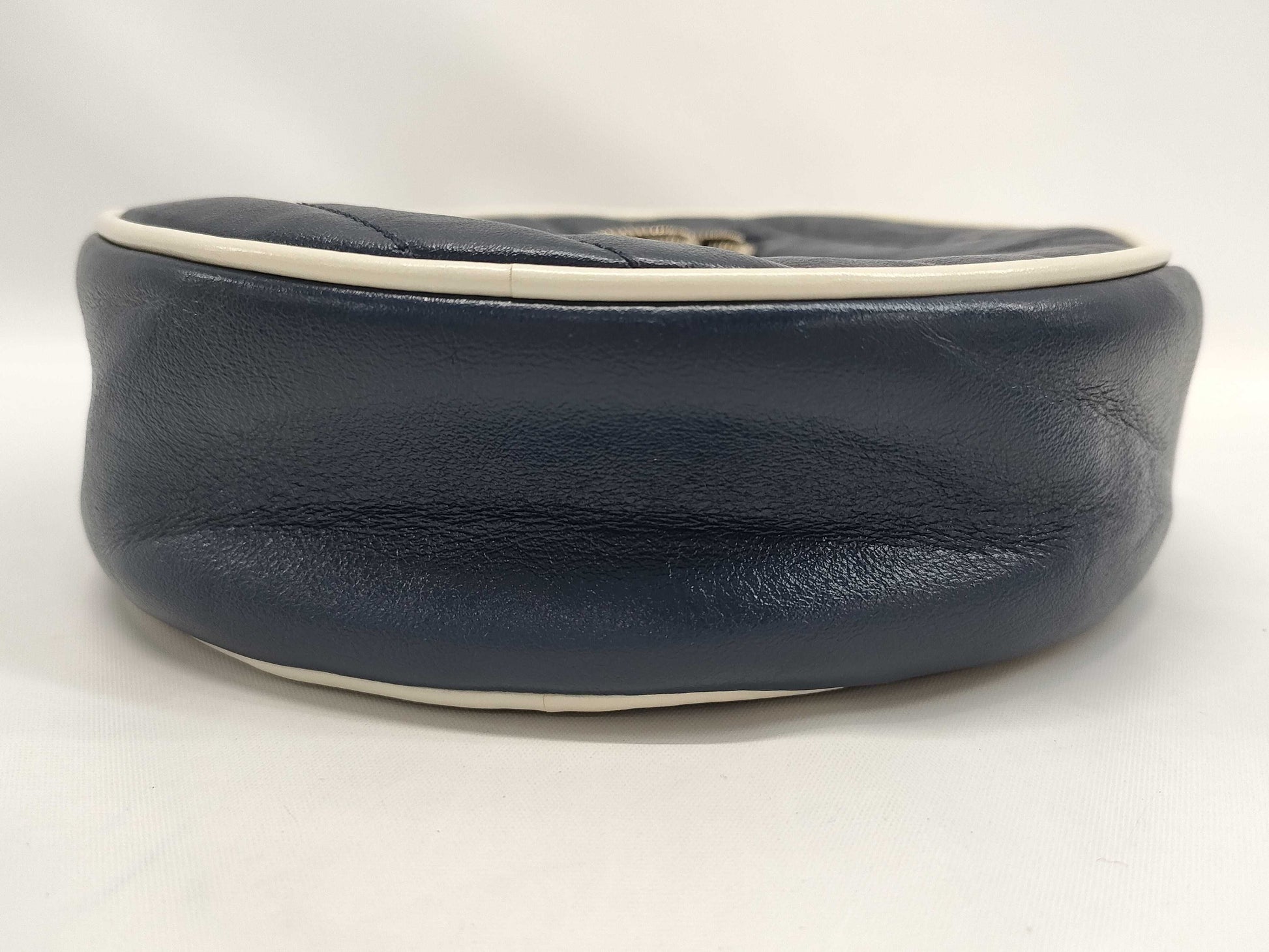 GUCCI GG Marmont Round Shoulder Bag, Navy
